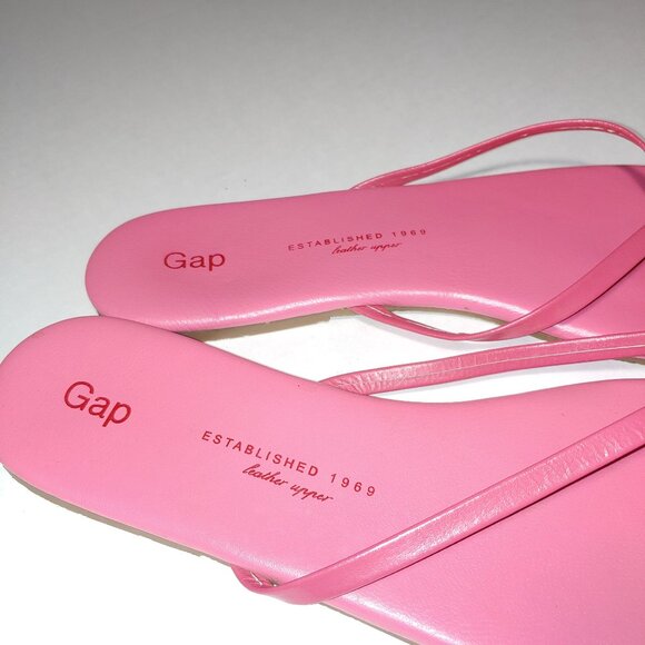 Gap's Leather flip flops Size 10 Hot Pink - Picture 5 of 6